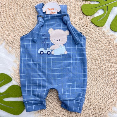  Jardineira Nózinho - Ursinho UM, DOIS, TRÊS - Azul Jeans